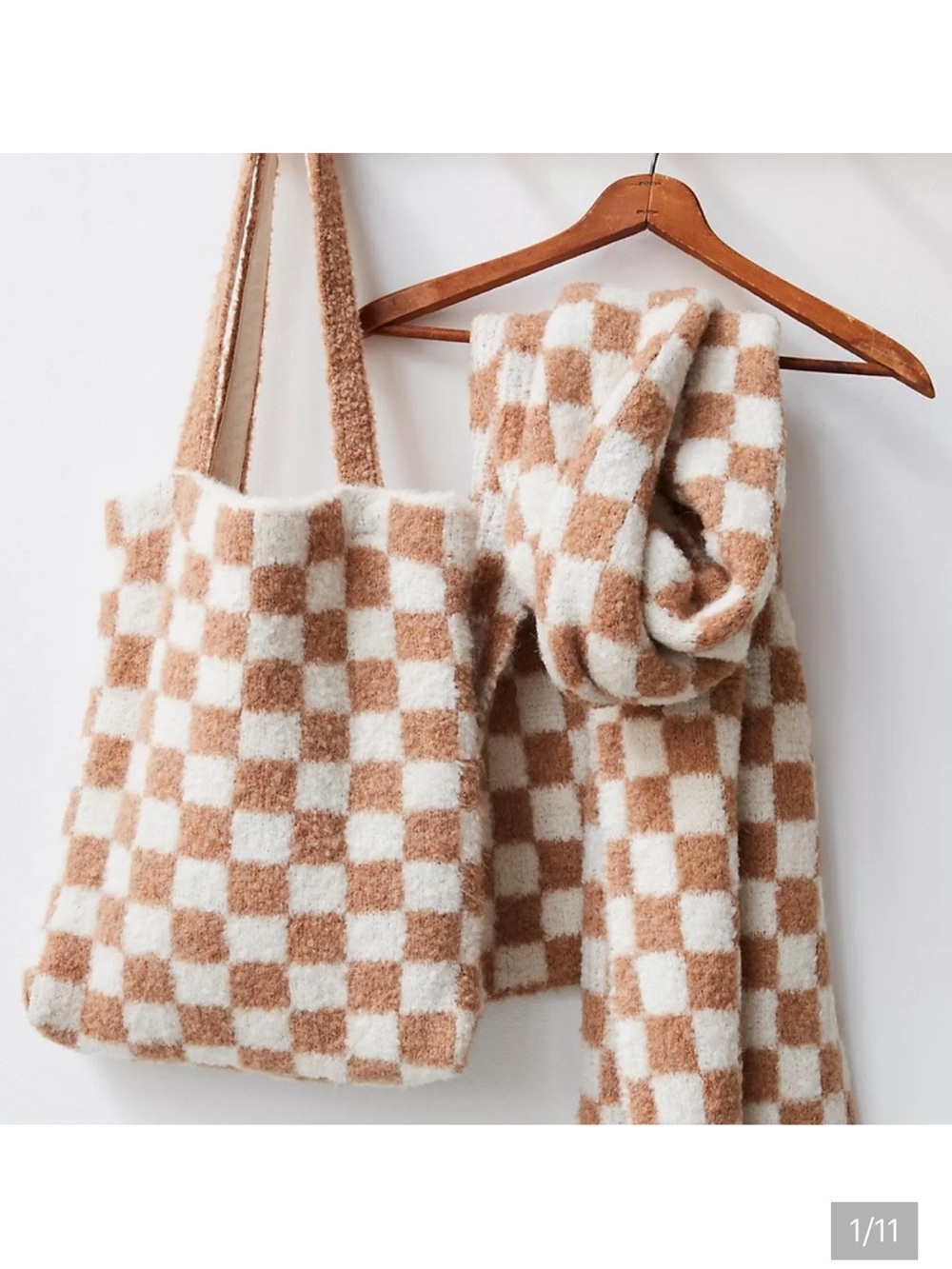 Free People | Checkered Tote & Scarf